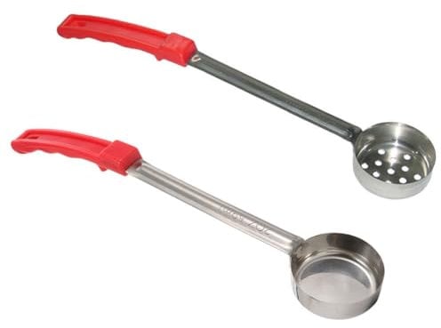 UPKOCH 2pcs Portion Control Serving Spoons 2 Ounce Portion Control Ladle Pizza Sauce Serving Scoop Flat Bottom Measuring Kitchen Food Spoon Sauce Portioner Gravy Ladle