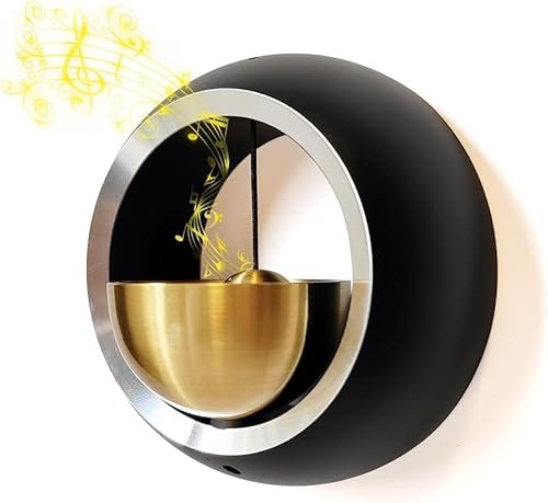Supercap Shopkeepers Bell for Door Opening, Magnetic Doorbell Wind Chime for Refrigerator, Room, Restaurant,Door Chime for Business,Entrance Hanging Decorations- Creative Gift (Black)