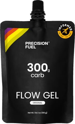 Precision Fuel 300 Flow Energy Gels - Mild Flavour Running Gels for Endurance Athletes, 300g Carbohydrate, Easy-to-Digest, Perfect for Running & Long-Duration Sports (Pack of 1)