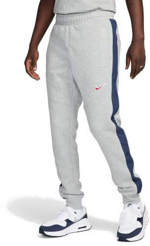 NIKE Herren Full Length Pant M NSW Sp FLC Jogger Bb, Dk Grey Heather/Thunder Blue, FN0246-064, S