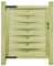Rantry Maison Porte de Jardin en Bois Imprégné 100x125 cm Vert, Porte Jardin Extérieur, PortailClôture Extérieur, Clôture de Chantier Maison Meubles