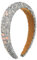 scicent Haarband Perle Strass Haarreif Damen Kristall Dickes Gepolstert Stirnband Braut Perlen Kopfschmuck Mode Hochzeit Haar Zubehör für Frauen und Mädchen (Silber) - 26908