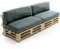 bananair - Palettenkissen Outdoor Wasserdicht & Abnehmbar - Schaumstoffpolsterung, Bequem - Polster Ideal für Europaletten/Palettenmöbel (Set 2 Sitzkissen 120x80 + 2 Rückenkissen 120x40, Dunkelgrau)