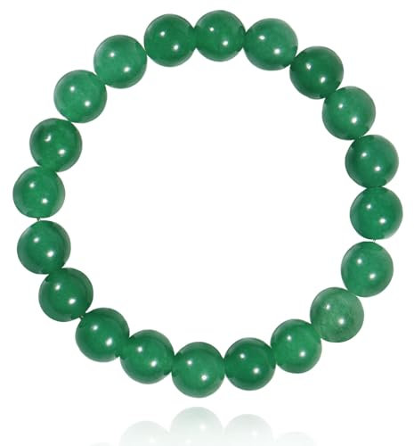 Jade Armband Grüner Aventurin Armband, 8mm natürliche Jade Armband Heilsteine Armband Chakra Yoga Armband Schutz Heilung Kristall Armband bringen Glück Reichtum Wohlstand