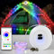 iodoo Wasserdichte Tragbare Verstaubare Lichterkette für den Außenbereich, Camping Lichterkette, Perfekt für Outdoor-Zeltstimmung, Wiederaufladbaren Anpassbarem Farbwechsel (RGB Licht)