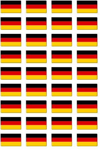 Aufkleber: 25x15 mm, 36 Stück - Flagge - Deutschland - für Auto, Laptop und mehr - für Auto, Koffer, Laptop und mehr