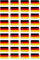 Aufkleber: 25x15 mm, 36 Stück - Flagge - Deutschland - für Auto, Laptop und mehr - für Auto, Koffer, Laptop und mehr