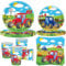 OMZSXK 50 PCS tracteur ensemble de vaisselle de fête, tracteur anniversaire vaisselle assiettes de fête, tracteurs assiettes en carton gobelets serviettes pour l'anniversaire des enfants 10 invités