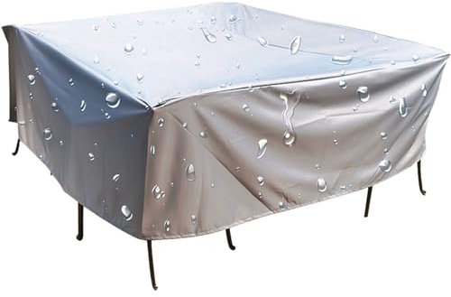 DFANCE Abdeckplane Gartenmobel Lounge Gartenmobel Abdeckung Wasserdicht Terrasse Rattan Loungemöbel Schutzhülle Garten Loungesofa Abdeckung(Size:218 * 218 * 30cm)