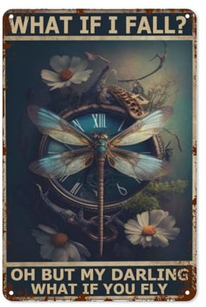 Décoration murale bohème en métal hippie, panneaux de jardin rétro et cadeaux amusants pour salle de bain – avec citations de vie, horloge libellule, assiettes marguerites et affiches de bar pour