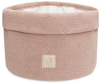 Jollein Pflegekörbchen - Cosy Knit, Wild Rose - 60% Baumwolle, 40% Acryl - 14x18 cm - Rosa