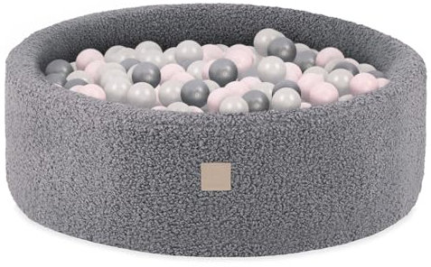 MISIOO Piscine Bebe 90x30cm avec 200 Boules - Piscine a Balle pour Bébé et Enfant - Piscine Enfant de Haute Qualité pour Jeu et Développement - Lavable