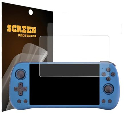 Zhixteu Protector de Pantalla para Powkiddy X55, Película Templada de Dureza 9H Consola de Juegos Portátil Película Protectora HD para Powkiddy X55