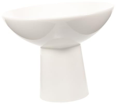 Cabilock Coppa Gelato Bianca 5 Pz Fruttiera in Ceramica Ciotola Con i Piedi Vassoio Ad Anello Per Gioielli Piatto Da Spuntino Piccole Ciotole Da Dessert Fruttiera Decorativa Ciotola Decorativa Bianca