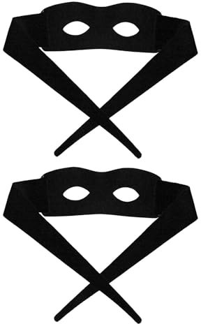 PEUTIER 2 Stück Augenmaske Halloween, Augenmaske Kostüm Maskerade Heldenmaske Halloween Cosplay Zubehör Party Verkleidungs Requisite Schildkrötenmaske (Schwarz)