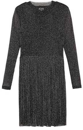 s.Oliver Feines Glitzer-Mesh-Kleid mit transparenten Ärmeln