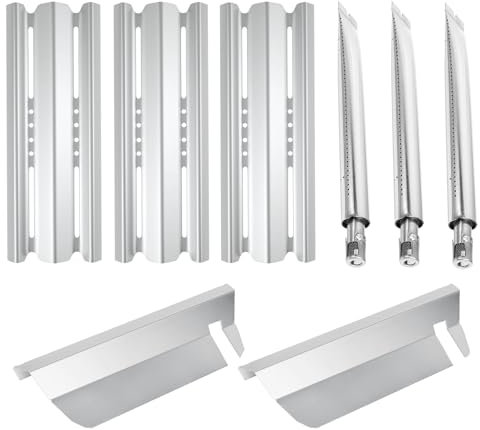 WELL GRILL Set di pezzi di ricambio per barbecue a gas Broil King Sovereign & Signet & Monarch, in acciaio inox Flav-R-Wave e bruciatore a tubo doppio e accessori per barbecue