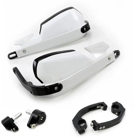 USQBUZHHK Motorrad-Handprotektoren Für Africa Twin CRF1000L DTC Motorrad Windschutz Griff Handschützer Motocross Handprotektoren Handschutz(Weiß)