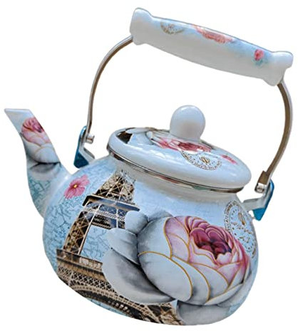 COLLBATH Emaille-wasserkessel Vintage Retro-design Teekessel Für Gasherd Einfach Zu Reinigen Komfortabler Griff Für Zuhause Und Büro