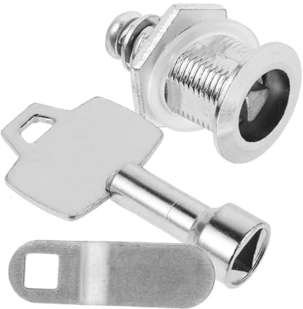 Hemobllo Can Trash Can Locks Trash Can Lid Locks Sturdy Iron Material Triangle Slot Lock Kit for Waste Bin
