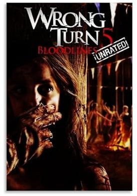 juaseehke Poster Wrong Turn 5, dekoratives Leinwandposter, ästhetischer Poster, Wandkunst, Dekor-Poster, 30 x 45 cm, ungerahmter Stil