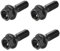 Radschrauben,Radbolzen 4 Stücke Schwarze Radschraube Radmutter Passend for BMW E30 E36 E46 E60 E90 36136781150