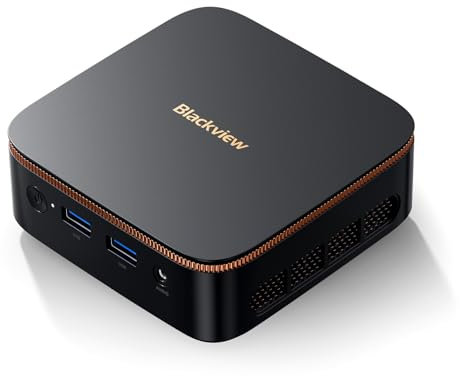 Blackview MP20 Mini PC Intel Twin Lake N150 W-11 Pro 3,6 GHz, 8GB RAM 256GB SSD M.2 Mini Desktop Computer 4K 60Hz Dual Display, WiFi 6+BT 5.2, HDMI/DP/USB 3.0/RJ45 Micro PC für Zuhause Büro Heimkino