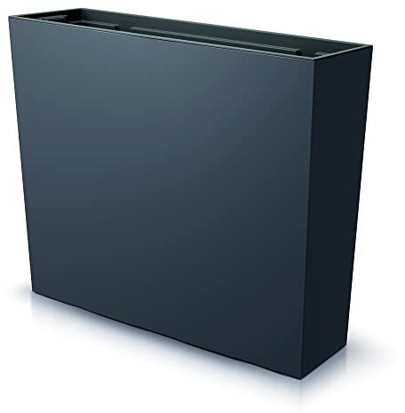 Tymar Blumenkasten Blumenkübel hoch Pflanzkasten Outdoor Blumentopf sichtschutz länglich pflanzgefäße für draussen rechteckig (Anthrazit; 77x23x69cm)