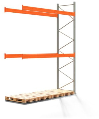 REGALWERK Palettenregal Artus - Anbauregal mit 3 Ebenen - Fachlast 3.700 kg - 4.500 x 3.600 x 1.100 mm (HxBxT) - Schwerlastregal