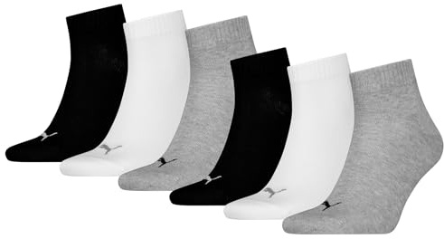 PUMA Unisex Quartersocken 6 Paar aus Baumwollmix, kurze Socken für Damen und Herren