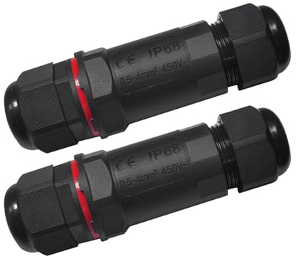 HAWAKA IP68 Waterproof RJ45 Coupler Cat6 Shielded Outdoor Extender | Outdoor security camera & streetlamp connection. Not for underwater permanent submersion.