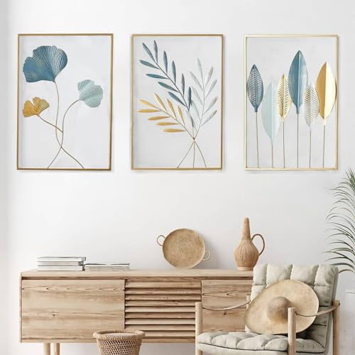 Yunlaishaocer Wanddeko Metall, Deko Schlafzimmer, Bilder Wohnzimmer, Moderne Wall Decoration, Schlafzimmer Bilder Uber Bett, Wandbild Metall Golden, Minimalistische Wanddeko Flur