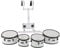 GEWA Marching Quad-Tom-Set, Marschtrommel, 8 x 8 , 10 x 8, 12 x 8, 13 x 8, Holzkessel weiß foliert, inkl. Tragegestell