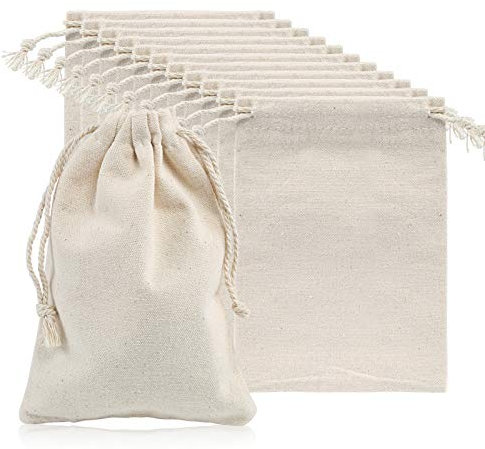 Naler 12 x Jutesäckchen Beige Jute Beutel für Adventskalender Stoffbeutel Natur Säckchen Geschenksäckchen - 10 x 15 cm