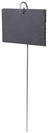 Yardwe Schiefer Pflanzenschilder Pflanzenetiketten Kräuterschilder Pflanzenstecker Gartenstecker Wiederverwendbar Schilder für Garten Pflanzen und Blumen (Rechteckig)