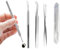 Unique'store YOUYIKE® Zeckenzange, Zeckenpinzette, Zeckenentferner für Hund/Katze/Mensch im 3er Premium Tickremover Set + 1 Tick Entfernung Pinzette + 1 Zeckenkarte Schaufel + Eisenkiste