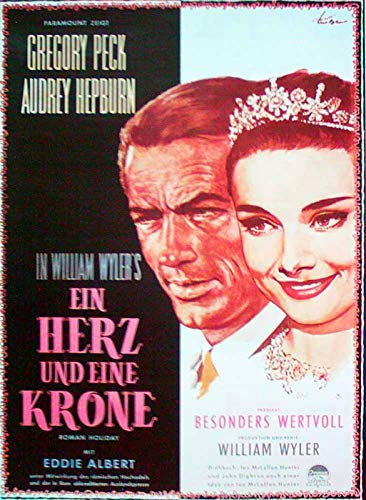 Ein Herz und eine Krone - Gregory Peck Audrey Hepburn Filmposter 37x53cm gerollt