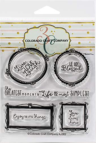 Colorado Craft Company AJ383 Clear Stamp Wall Words Colorado Wandaufkleber, transparent, Wandwörter von Anita Jeram, Einheitsgröße