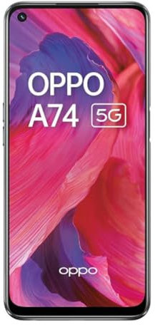 OPPO A74 5G – 6 GB RAM und 128 GB + erweiterbarer Speicher, SIM-freies Smartphone (6,5 Zoll Bildschirm, 5000 mAh Akku, 48 MP Quad-Kamera, 90 Hz Bildwiederholfrequenz) – Space Silver
