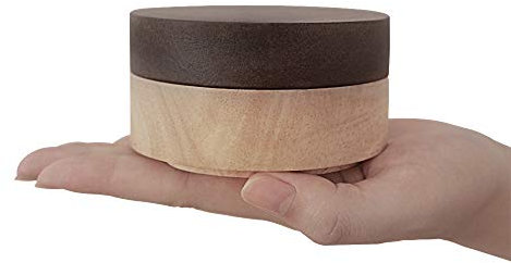VViN Wooden Ashtray With Lid, Windproof Odour-Proof Ashtray for Indoor or Outdoor Use, Stainless Steel Liner for Home Office Garden Decoration - Portable