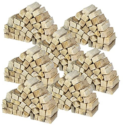 Flameup Brennholz Kiefer, Kaminholz ohne Rinde, 5-500kg Kiefernholz, Feuerholz für Ofen, Kamin, Kaminofen, Feuerschale, Grill, Holzscheite 25 cm, getrocknet, Menge:210 kg