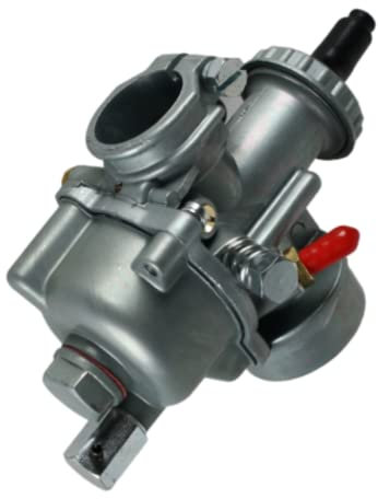 Carburatore 19 per Motozappa 2 Tempi - Compatibile con Motore Jlo 101-125 - 152 - Attacco Collettore 25 mm - Attacco Filtro Aria 40 mm