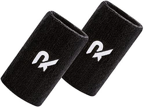 Raquex Baumwoll Armbänder - Weiches, dehnbares Baumwollmaterial. 8 cm oder 13 cm breit. Sport-Schweißbänder für Männer und Frauen 7 Farben zur Auswahl