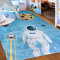 Mazovia Kinderzimmerteppich Antirutsch - Waschbar bis 30 Grad - Planeten Weltraum - Kurzflor Kinderteppich Teppich für Kinderzimmer - ÖKO-TEX - Teppiche Junge Mädchen Blau 120 x 170 cm