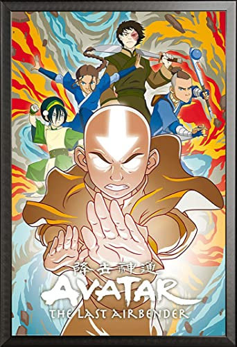 Avatar - Mastery of The Elements - Filmposter Kino Movie TV-Serie - Grösse 61x91,5 cm + Wechselrahmen, Shinsuke® Maxi Aluminium schwarz