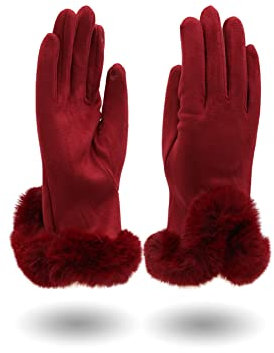 QUEEN HELENA Damen Fingerhandschuh G03 (Rot)