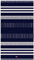 Tommy Hilfiger, Strandtuch oder Pool-Fouta mit Fransen aus reiner Jacquard-Baumwolle 90 x 170 cm Breton