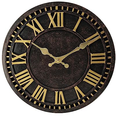 Colcolo Wanduhr, 30,5 cm, wasserdicht, für Badezimmer, Zuhause, Garage, Küche, Garten, Zaun, Deck, Wohnzimmer, Büro, dekorative Uhr,