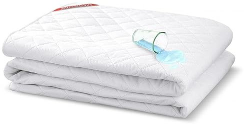 Medicline Premium Wasserdichter Matratzenschutzbezug Matratzenschoner Matratzenbezug Matratzenschutz Ultraschall Gesteppt Waschbar bis 30 Grad 200g/m2 (90x200cm)