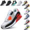 PADGENE Femme Homme Baskets Mode Chaussures Sport Course Sneakers Fitness Gym athlétique Multisports Outdoor Casual, Noir + Orange, 37 EU